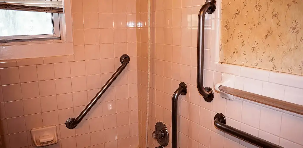 Shower grab bar installation for bathroom safety and accessibility in Knoxville, TN