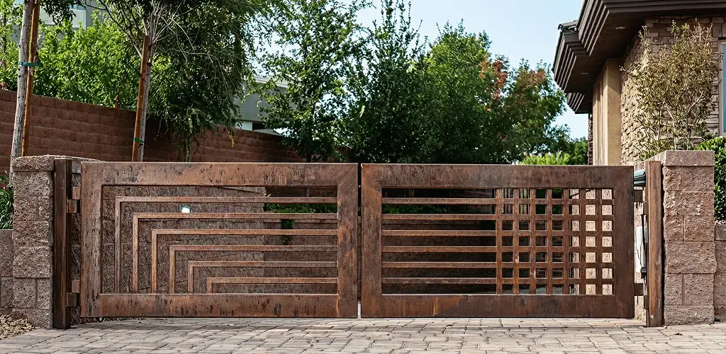 Custom driveway gate installation for a home entrance in Knoxville, TN